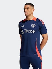 adidas Navy/Red adidas Manchester United Tiro 24 Training Jersey - Image 1 of 7