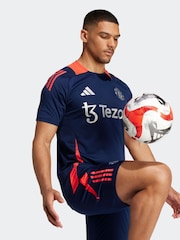 adidas Navy/Red adidas Manchester United Tiro 24 Training Jersey - Image 4 of 7