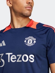 adidas Navy/Red adidas Manchester United Tiro 24 Training Jersey - Image 5 of 7