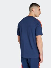 adidas Navy/Red Manchester United Tiro 24 100% Cotton T-Shirt - Image 2 of 7