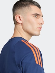 adidas Navy/Red Manchester United Tiro 24 100% Cotton T-Shirt - Image 6 of 7