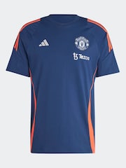 adidas Navy/Red Manchester United Tiro 24 100% Cotton T-Shirt - Image 7 of 7