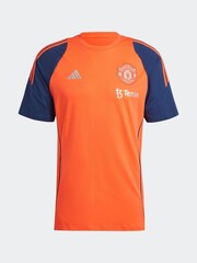 adidas Red/Navy Manchester United Tiro 100% Cotton T-Shirt - Image 7 of 7