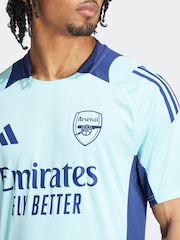 adidas Aqua Blue Arsenal Tiro 24 Training Jersey - Image 4 of 8