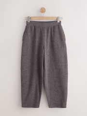 Brown Barrel Leg Knit Look Trousers - Image 6 of 8