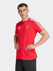 adidas Red Manchester United DNA 100% Cotton T-Shirt - Image 1 of 8