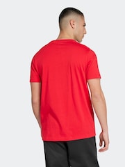 adidas Red Manchester United DNA 100% Cotton T-Shirt - Image 2 of 8