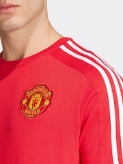 adidas Red Manchester United DNA 100% Cotton T-Shirt - Image 5 of 8