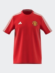 adidas Red Manchester United DNA 100% Cotton T-Shirt - Image 7 of 8