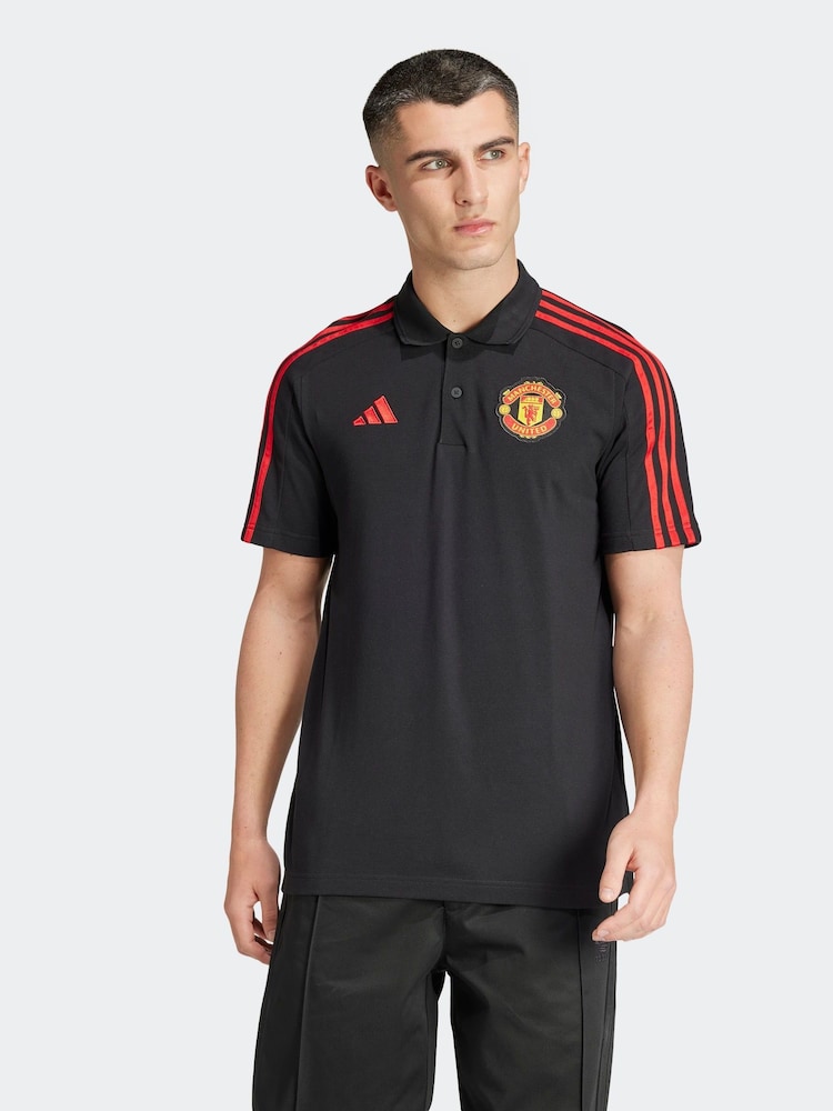 adidas Manchester United DNA 100% Cotton Polo Shirt - Image 1 of 15