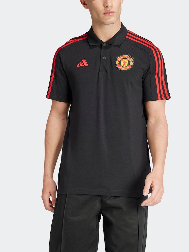 adidas Manchester United DNA 100% Cotton Polo Shirt - Image 3 of 15