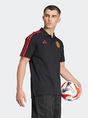 adidas Manchester United DNA 100% Cotton Polo Shirt - Image 4 of 15
