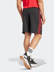 adidas Black Manchester United DNA 100% Cotton Shorts - Image 2 of 9