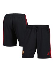 adidas Black Manchester United DNA 100% Cotton Shorts - Image 7 of 9
