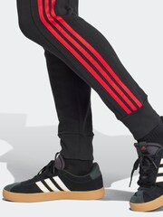 adidas Black Manchester United DNA 100% Cotton Joggers - Image 6 of 9