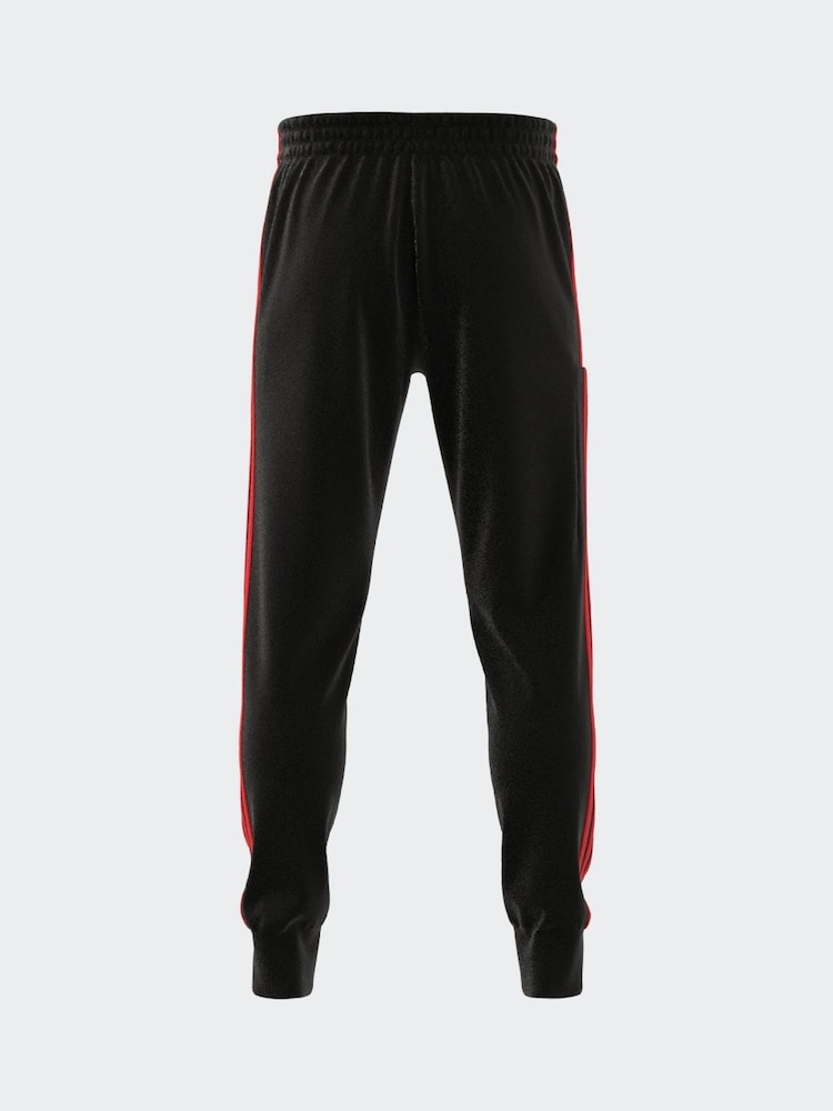 adidas Black Manchester United DNA 100% Cotton Joggers - Image 9 of 9