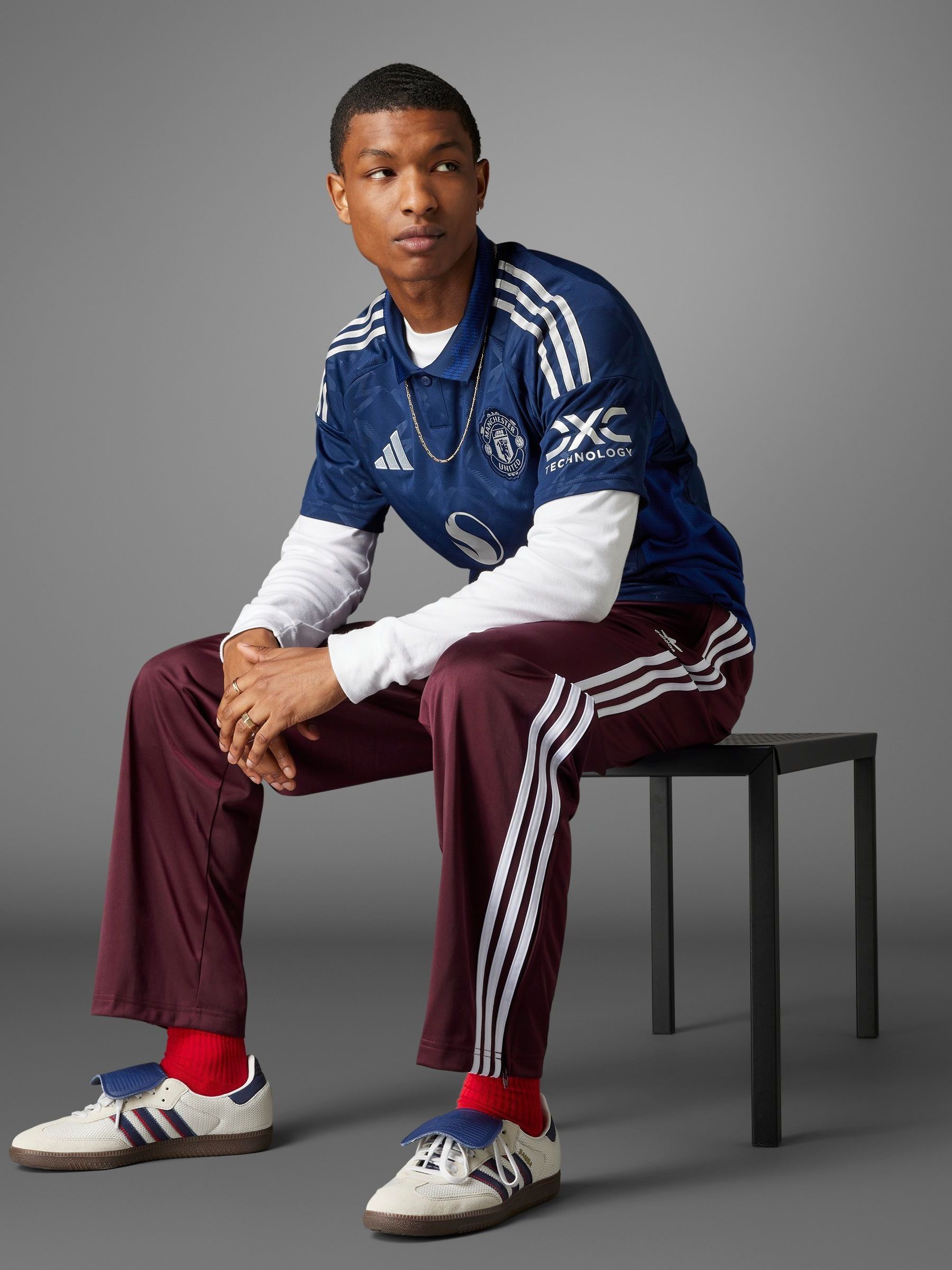 Buy adidas Navy Manchester United 24/25 Away Jersey from