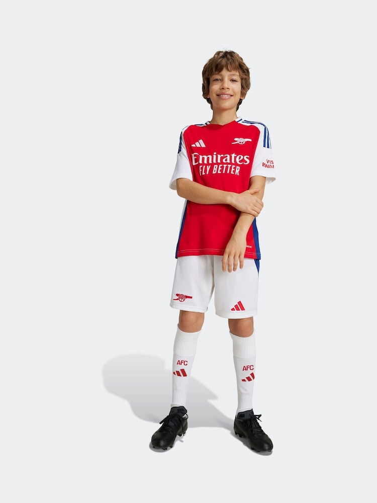 adidas White Kids Arsenal 24/25 Home Shorts - Image 1 of 8