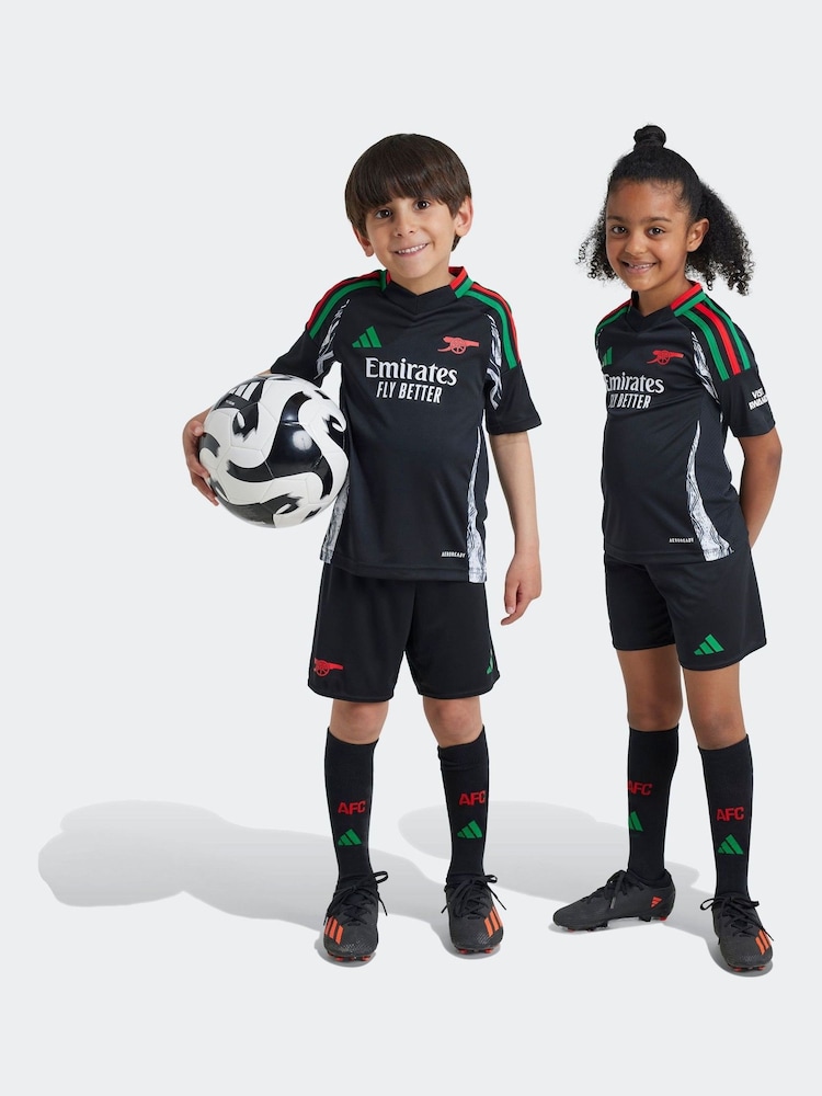 adidas Black Kids Arsenal 24/25 Away Mini Kit - Image 2 of 8