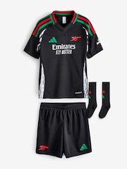 adidas Black Kids Arsenal 24/25 Away Mini Kit - Image 6 of 8