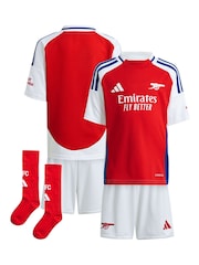 adidas Red/White Kids Arsenal 24/25 Home Mini Kit - Image 6 of 14