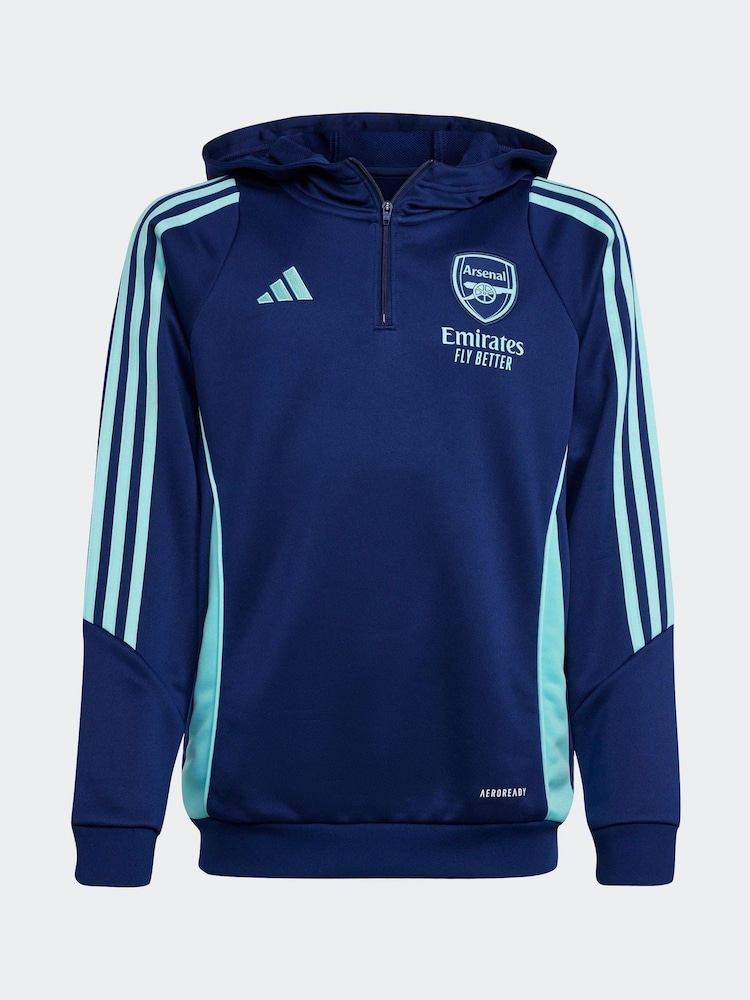 adidas Navy Kids Arsenal Tiro 24 Training Hoodie - Image 6 of 6