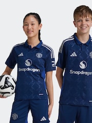 adidas Navy Kids Manchester United 24/25 Away Jersey - Image 1 of 4