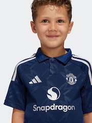 adidas Navy Kids Manchester United 24/25 Away Mini Kit - Image 4 of 13