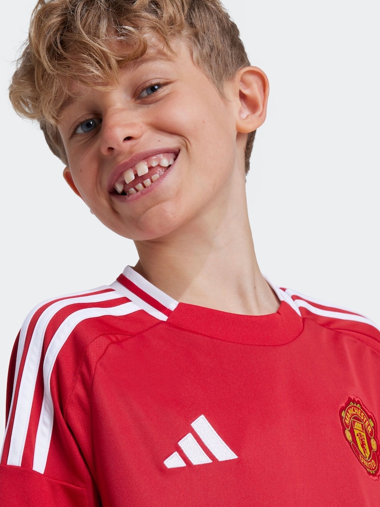 adidas Red Kids Manchester United 24/25 Home Jersey - Image 4 of 8