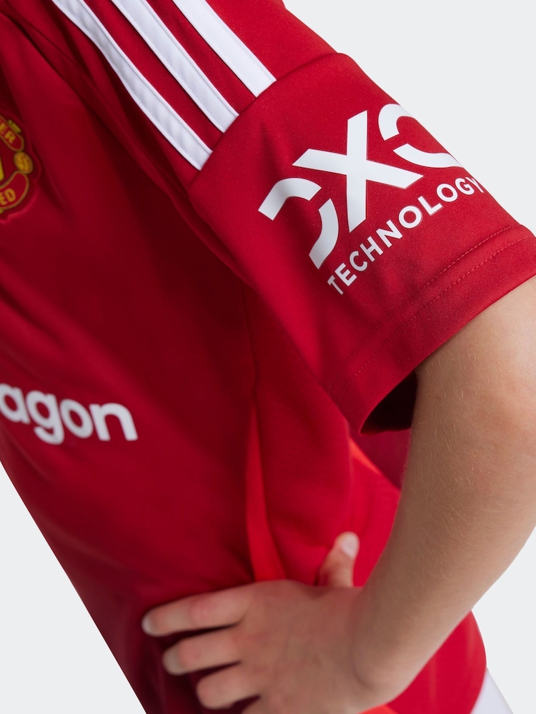 adidas Red Kids Manchester United 24/25 Home Jersey - Image 5 of 8
