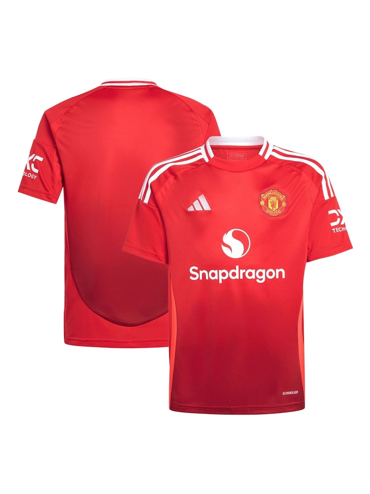 adidas Red Kids Manchester United 24/25 Home Jersey - Image 6 of 8