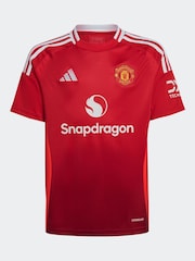 adidas Red Kids Manchester United 24/25 Home Jersey - Image 7 of 8