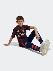 adidas Black/Red Kids Manchester United Pre Match Jersey - Image 4 of 8