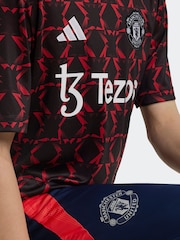 adidas Black/Red Kids Manchester United Pre Match Jersey - Image 5 of 8
