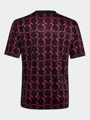 adidas Black/Red Kids Manchester United Pre Match Jersey - Image 8 of 8
