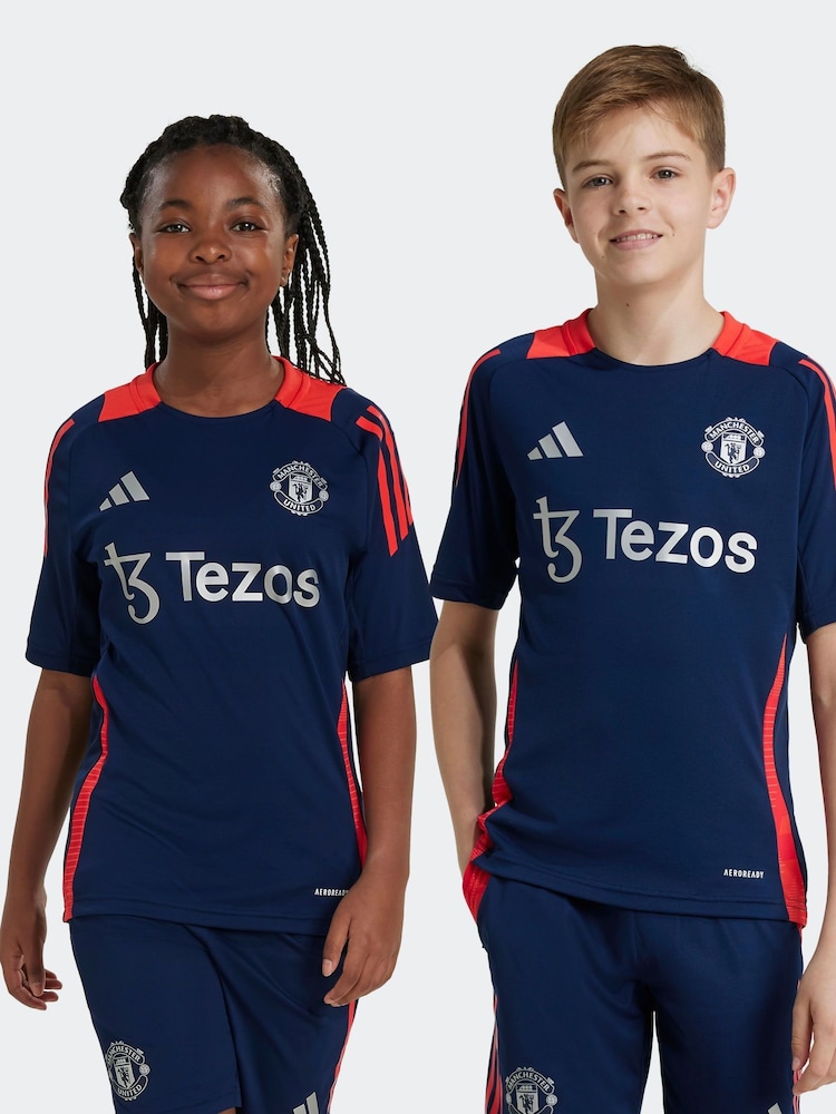 adidas Navy/Red Kids Manchester United Pre Match Tiro 24 Training Jersey - Image 1 of 7