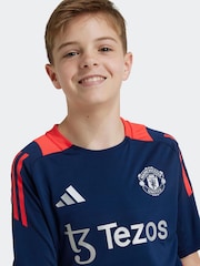 adidas Navy/Red Kids Manchester United Pre Match Tiro 24 Training Jersey - Image 4 of 7