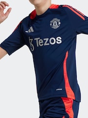 adidas Navy/Red Kids Manchester United Pre Match Tiro 24 Training Jersey - Image 5 of 7