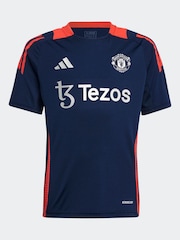 adidas Navy/Red Kids Manchester United Pre Match Tiro 24 Training Jersey - Image 6 of 7