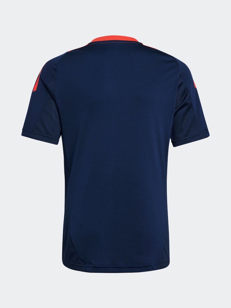 adidas Navy/Red Kids Manchester United Pre Match Tiro 24 Training Jersey - Image 7 of 7