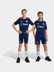 adidas Navy/Red Kids Manchester United Tiro 24 Training Shorts - Image 1 of 6