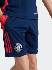 adidas Navy/Red Kids Manchester United Tiro 24 Training Shorts - Image 4 of 6