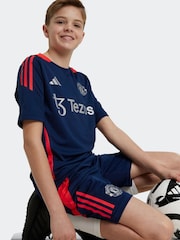 adidas Navy/Red Kids Manchester United Tiro 24 Training Shorts - Image 5 of 6
