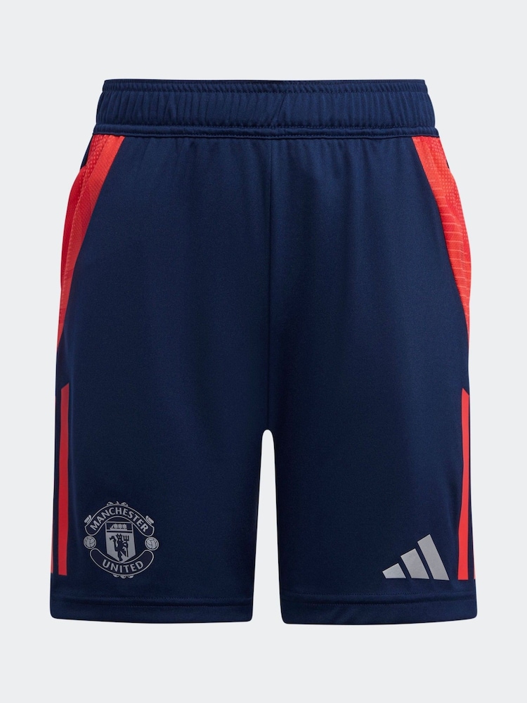 adidas Navy/Red Kids Manchester United Tiro 24 Training Shorts - Image 6 of 6