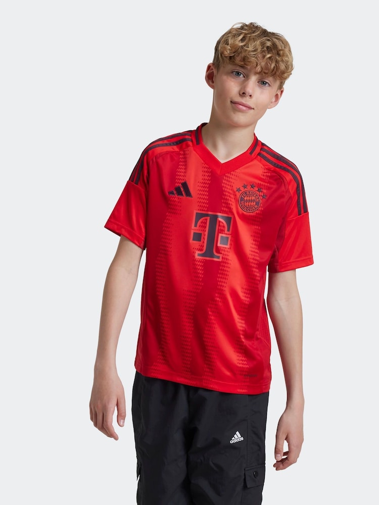 adidas Red Kids FC Bayern 24/25 Home Jersey T-Shirt - Image 1 of 10