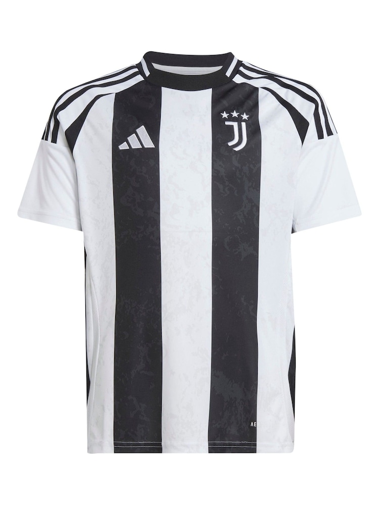 adidas White/Black Kids Juventus 24/25 Home Jersey - Image 7 of 8