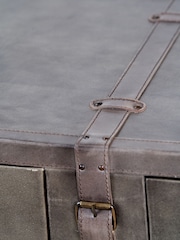Pacific Peppercorn Leather Console Table - Image 3 of 6