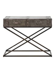 Pacific Peppercorn Leather Console Table - Image 5 of 6