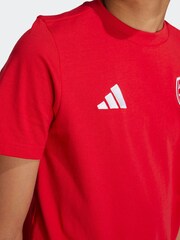 adidas Red Kids Arsenal 100% Cotton T-Shirt - Image 5 of 6