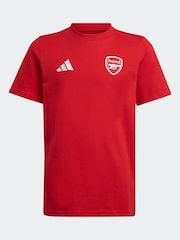 adidas Red Kids Arsenal 100% Cotton T-Shirt - Image 6 of 6